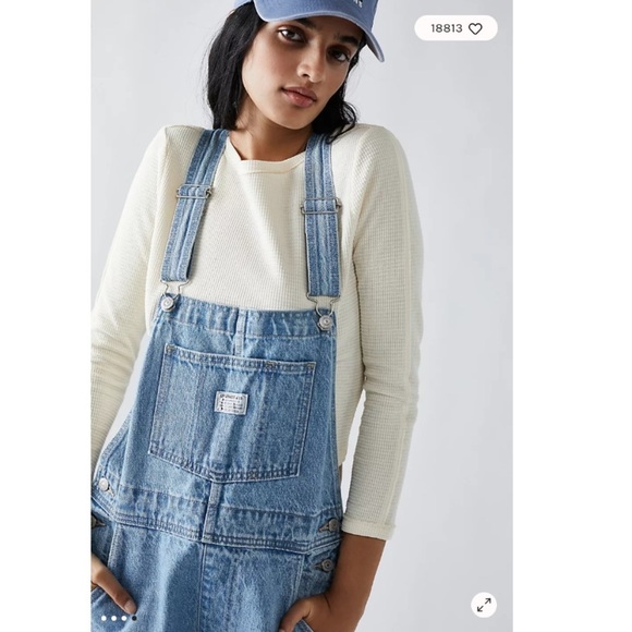 Free People Light Blue Women's Denim Overalls - Picture 3 of 16